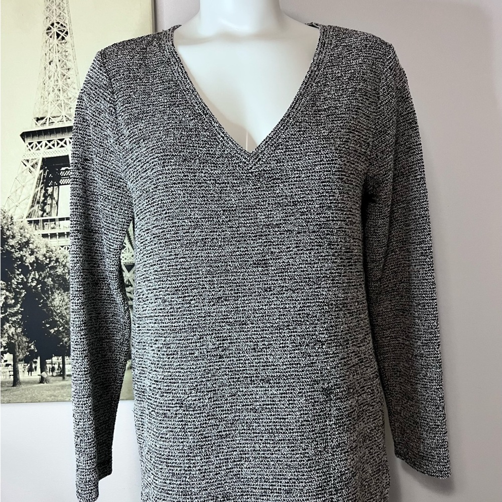Lou & Grey Heather Gray V-Neck Midi Dress - Picture 9 of 10
